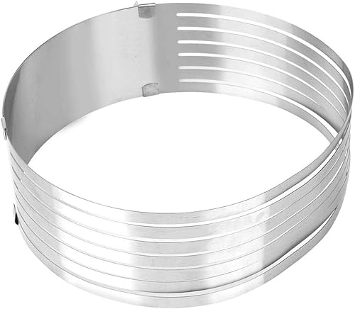 Moule Genoise, Cercle A Patisserie, 24-30cm Anneau circulaire réglable en acier inoxydable trancheur de gâteau Cercle A Patisserie Reglable Cercle Patisserie outil de cuisson - Nail Gallerys