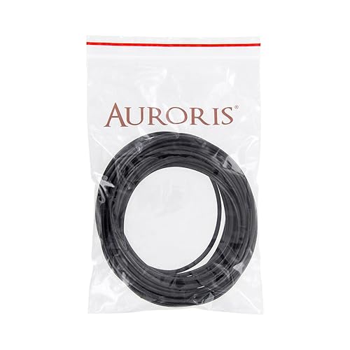 AURORIS - Cordon cuir rond Ø 2 mm - longueur / couleur éligible - variante: 10m / noir - Nail Gallerys