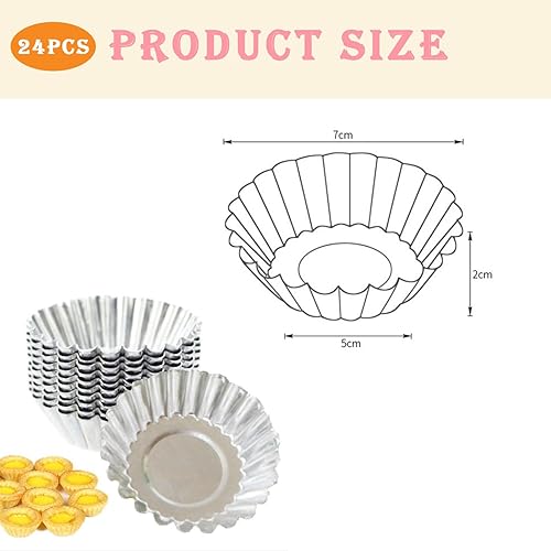 XIONGXIAOZHI Lot de 25 mini moules à tarte en acier au carbone - Moule à gâteau réutilisable - En acier inoxydable - Pour pudding, gâteau, cupcake, muffin, cookie, 248G0051 - Nail Gallerys