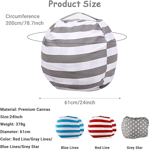 Sac Rangement Peluches Enfant, Peluche Sac Haricots Pouf, Pouf Poire de Rangement pour Peluches, Toile Sac Rangement Jouets avec Fermeture Éclair丨Grande Capacité 24Pouces丨pour Jouet Vêtement & Article - Nail Gallerys