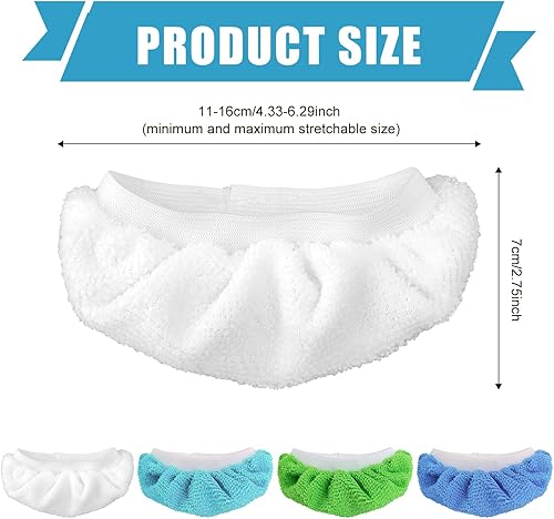 Tinoaly 8pcs Bonnette Microfibre Lingettes pour Nettoyeur Vapeur Portatif, Tampon Nettoyeur Vapeur Accessoires pour Bissell Steam Shot Dupray PurSteam Comfort Lavables & Réutilisables (2 Couleurs) - Nail Gallerys