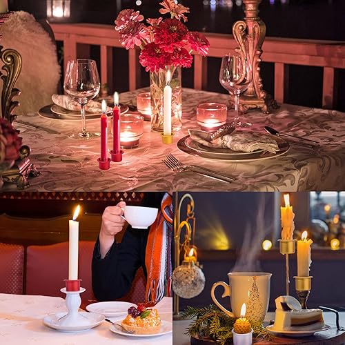 18pcs Inserts de Bougie en Métal Tasses de Bougie, Aluminium Insert de Bougeoir Insert Buses Bougie Mini Bougeoir Chandelier pour Famille Fête Décoration de Vacances, Or, Argent, Rose Rouge - Nail Gallerys
