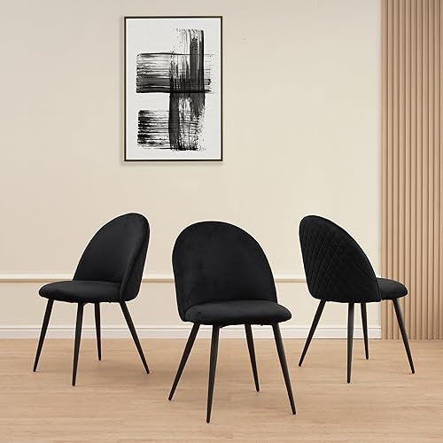 Albatros Capo Lot de 4 chaises de Salle à Manger avec Housse en Velours Beige - Design Vintage élégant - Housse en Velours - Chaise rembourrée certifiée SGS - Chaise de Cuisine Moderne - Nail Gallerys