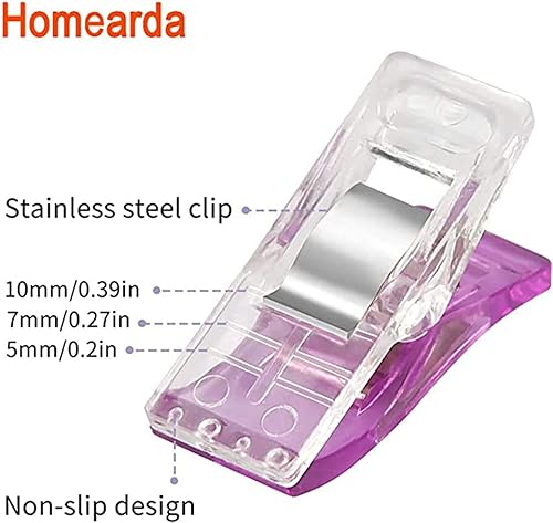 YANGWEN Pinces à Tissu, 100 Pcs Plastique Clips Pinces Couture, Coudre Polyvalentes pour Reliure Couture Artisanat Assorties, Couleurs,Multi-usages (2.7 x 1.0 x 1.5cm) - Nail Gallerys