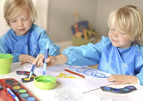 Faber-Castell 201204 - Tablier de peinture enfant, taille 110 cm, rouge/orange, blouse de peinture pour protéger les vêtements - Nail Gallerys