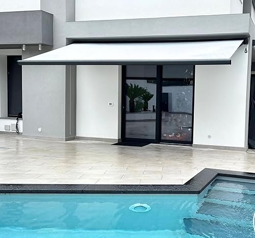 TENDAGGIMANIA Tige de secours en acier pour moteur auvents de soleil - avec poignée pour tige de manvora en PVC noir - Nail Gallerys