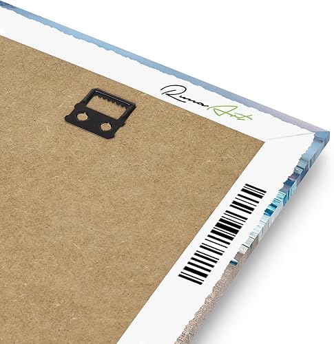 Runa Art Le Coucher Du Soleil Plage Peinture Tableau Salon XXL Beige Bleu Mer 120 x 80 cm 3 Parties Decoration Murale 023731a - Nail Gallerys