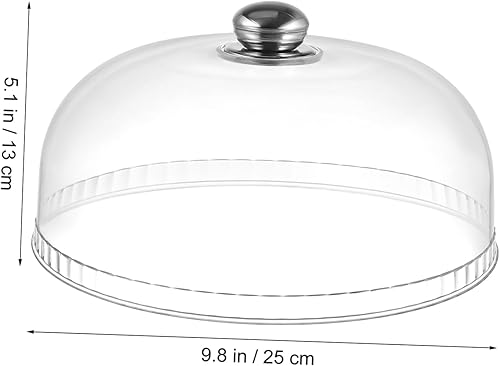 IMIKEYA Cloche En Verre Transparent Pour Gâteau Et Fromage - De Présentation 25-5 Cm x 25 5 Cm x 13 Cm Idéal Pour Desserts Cupcakes Bonbons Et Plantes Succulentes - Nail Gallerys