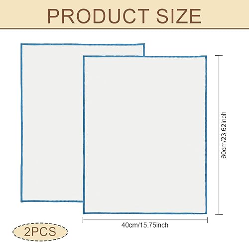 KOZOY Chiffons Grands de Polissage en Microfibre, 2 Pièces Chiffons de Polissage en Microfibre pour Verre, 60 x 42 cm Chiffon de Polissage pour Surfaces Brillantes, Lavables en Machine - Nail Gallerys