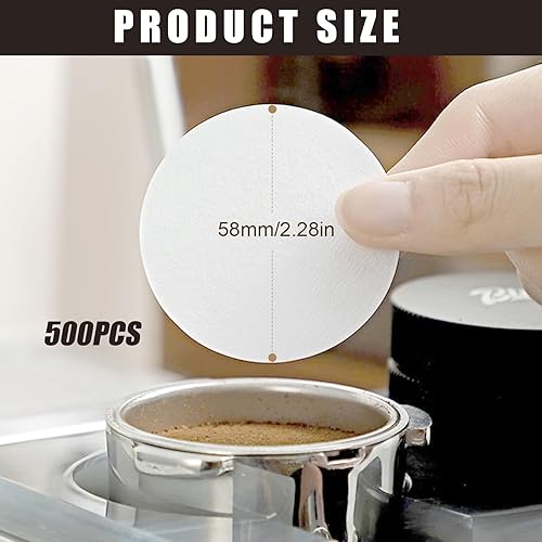 GUOYOU 500PCS Filtre à Café, 58mm Ronds Filtres à Café, Blanc non Blanchi Filtre en Papier à Expresso, Portable Filtre a Cafe Papier pour Machines à Café et Machines à Expresso, le Bureau, le Café - Nail Gallerys