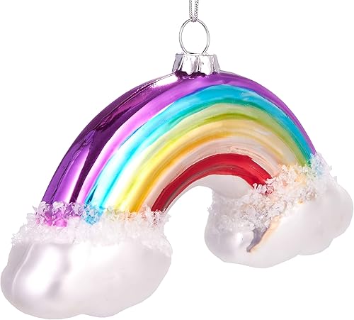 BRUBAKER - Suspension pour Sapin de Noël - Éléphant de Cirque Multicolore - Boule en Verre Soufflé - Peinte à la Main - Drôle & Originale - Décoration Arbre de Noël - 10,7 cm - Nail Gallerys