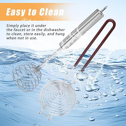 Lot de 2 séparateurs d'œufs en acier inoxydable de qualité alimentaire, séparateur de protéines de jaune d'œuf avec mixeur et long manche pour appareils de cuisson - Nail Gallerys