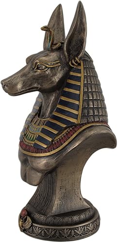 Veronese Design Ancien Buste égyptien du Dieu Jackal Anubis Finition Bronze - Nail Gallerys