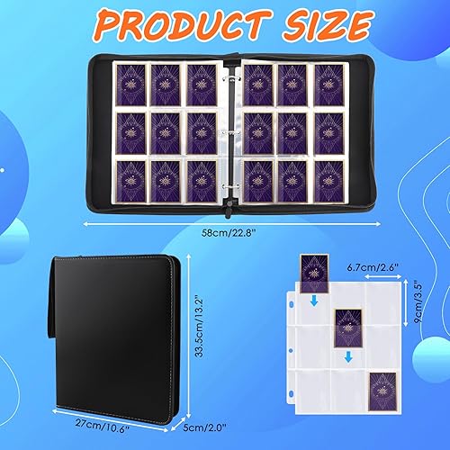 Vexillic Classeur Carte Pokemon, Porte Carte Pochette pour 900 Cartes,Album Classeur pour Cartes à Collectionner Pour Jeux de Cartes, Sports, TCG - Nail Gallerys