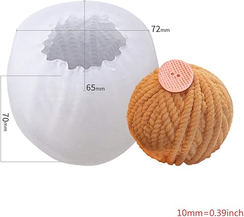 Abcidubxc Pelote de laine Bouton Silicone Moule à Gâteau DIY Soft Candy Moule Silicone Savon Réutilisable a - Nail Gallerys