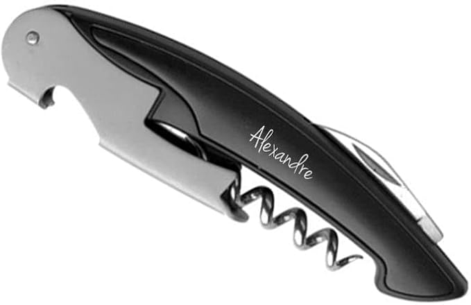 Tire bouchon sommelier personnalisé gravé – Couteau sommelier gravé personnalisé – Tire bouchon et décapsuleur personnalisable - Nail Gallerys