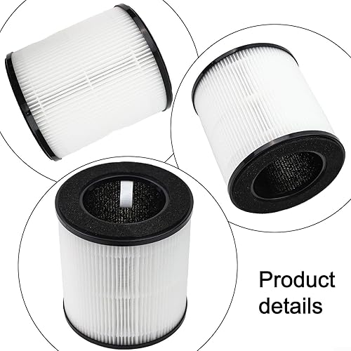 Purificateur d'air HEPA à charbon actif, cartouche filtrante 3 en 1 H13, filtres de rechange pour purificateur d'air, pour MOOKA B-D02L (14,2 x 13,5 cm) - Nail Gallerys
