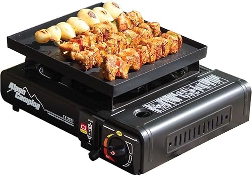 ALPEN CAMPING - Plaque plancha pour réchaud gaz 26 x 23 cm standard - Nail Gallerys