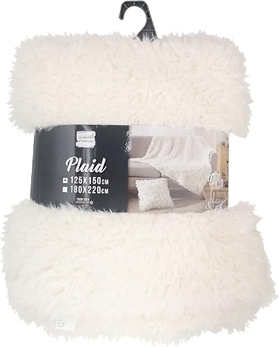 Douceur d'Intérieur, Plaid (125 x 150 cm) Mouton, Imitation Fourrure - Nail Gallerys