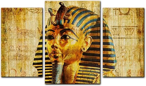 Bilderdepot24 Impression d'art - Pharaon - Égypte - 60 x 60 cm - Images comme une impression de toile - Villes et cultures - Égypte antique - Masque de Pharaon - Nail Gallerys