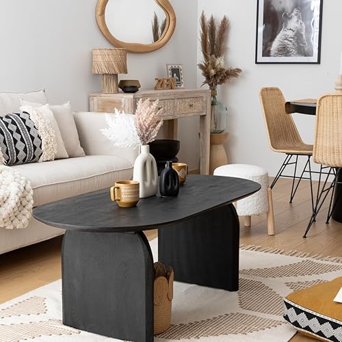 Atmosphera - Table Basse Isana 120x60cm Noir - Nail Gallerys