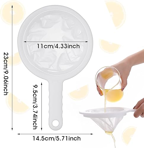 ASTER Lot de 2 passoires en maille fine en nylon ultra fine avec poignée (200 mailles) - Nail Gallerys