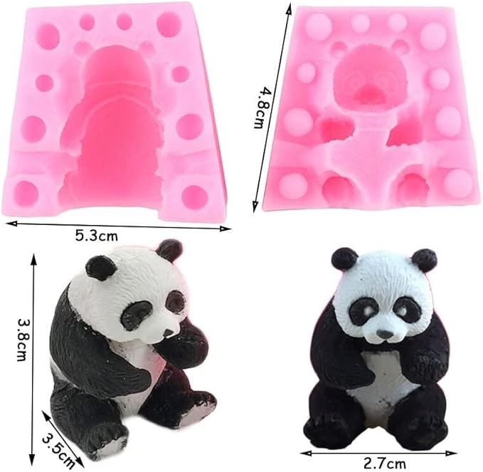 2 moules en silicone panda et caneton pour savon bougies résine plâtre décorations animaux ludiques souvenirs bijoux artisanat - Nail Gallerys