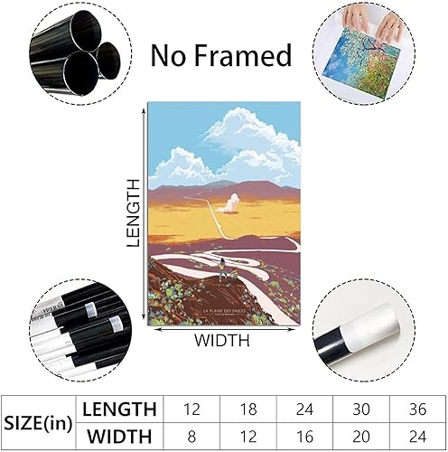 YONGCAI Poster vintage Sands uni de voyage sur toile pour décoration de chambre à coucher - Nail Gallerys