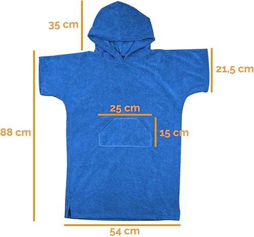 Vivezen - Serviette Poncho de Bain ou de Plage avec Poche - Enfant - Trois Coloris - Nail Gallerys