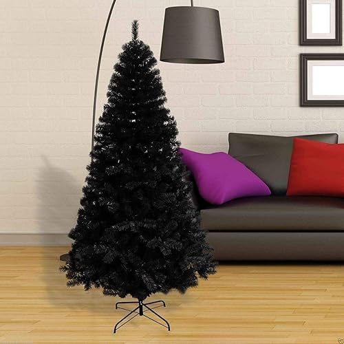 SHATCHI Sapin de Noël Artificiel Noir 180 cm 1,8 m - Nail Gallerys