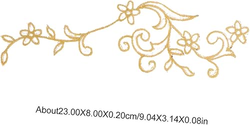 SHINEOFI 4 Pièces Vêtements & Accessoires fleurs adultes coudre des patchs floraux Bricolage Couture embroidery patch jean appliqués à coudre ornements de cheveux appliques chiffon Beige - Nail Gallerys
