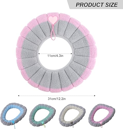 Lot de 4 housses de siège de toilette avec poignée- Coussin épais pour siège de toilette de salle de bain - Douces, épaisses, extensibles, lavables, compatibles avec tous les sièges de toilette ovales - Nail Gallerys