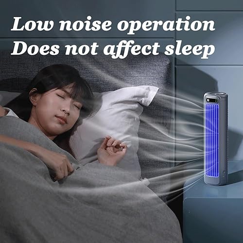 Brizac Climatiseur BrizaAcAir - Ventilateur de refroidissement portable silencieux avec 3 vitesses, profitez d'un refroidissement rapide, naturel et sain (2 bleus) - Nail Gallerys