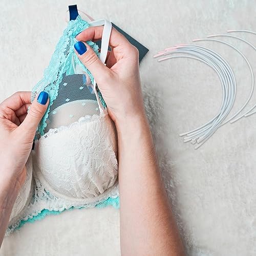 VILLCASE Lot de 10 paires de branches de rechange pour soutien-gorge - En acier au carbone - Convient pour différents soutiens-gorge - Idéal pour la réparation de soutien-gorge (44#) - Nail Gallerys