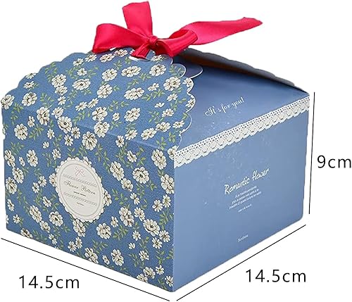 Boîtes à Gâteaux Mariage, 12 Pièces Boite Cadeau avec Ruban, Boîte à Cupcakes Carton, Coffret Cadeau Carton Vide, Boite Cookie Carton pour Mariage, Fête, Festival, Graduations, Thanksgiving, Noël - Nail Gallerys