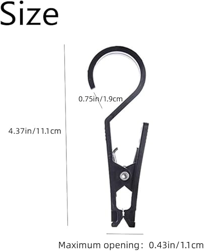 Fokroin 6 Pièces Pince a Linge, Pince à Linge Rotative, Cintre Pince Crochets, Plastique Pince Crochet Rotatifs, Cintres en Plastique avec Pince, pour Pantalon, Bottes, Serviette et Les Chaussettes - Nail Gallerys