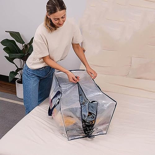 Jacekee Lot de 10 sacs de rangement pliables pour déménagement - Sacs de rangement pour vêtements de chambre à coucher - Grands sacs de déménagement pour vêtements, linge de lit - Nail Gallerys