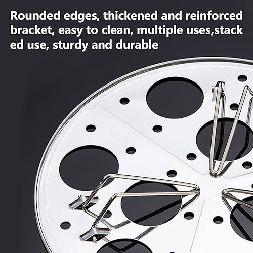 Support à vapeur pour œufs, support à vapeur pour œufs | Porte-œufs à la coque en acier inoxydable | Supports de cuisson à la vapeur pour œufs, Base amovible, cuisson de 9 œufs, support de - Nail Gallerys