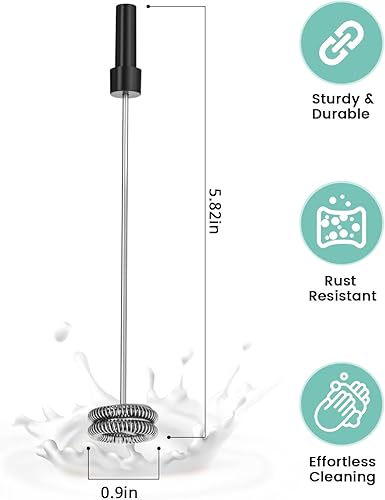 Maestri House Mousseur à lait rechargeable (2 pièces) - Nail Gallerys