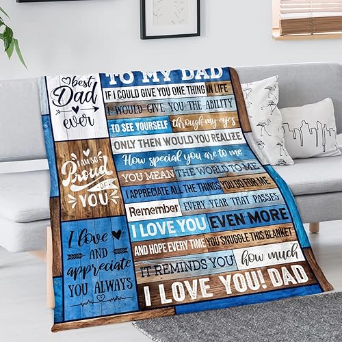 Cadeau d'anniversaire pour papa de la part de sa fille, fils, meilleur papa, couverture douce pour literie, canapé, 152,4 x 203,2 cm - Nail Gallerys
