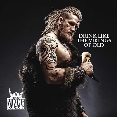 Viking Culture 400 ml Corne à boire Viking avec ouvre-bière, support, pendentif viking et sac en toile de jute vintage, finition naturelle avec authentique style nordique médiéval - Nail Gallerys