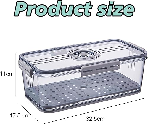 Tilizan Boite a Pain Hermetique, Boîte à Pain de Cuisine pour La Fraîcheur, Huche à Pain avec Enregistrement du Temps, Convient pour Placer du Pain, des Biscuits, des Fruits et des Légumes (M) - Nail Gallerys