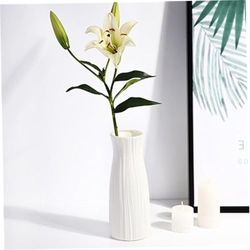 Vases de Fleurs, Vase de Fleurs en Plastique, Vase Nordique Blanc européen Moderne décoratif pour Le Salon Table Table. - Nail Gallerys
