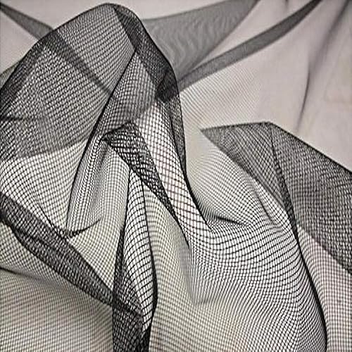 Fabrics-City Tissu Maille 1x1mm moustiquaire Noir, 3228 - Nail Gallerys