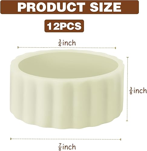 Lot de 12 Pinces à Bougie Coniques en Silicone, Joints pour Bougies, Supports verticaux, Petits Accessoires, Protections, matériau élastique pour Mariages et Festivals - Nail Gallerys