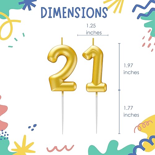 Bougie dorée en forme de chiffre 3D pour décoration de gâteau d'anniversaire, anniversaire de mariage, fournitures de célébration - Nail Gallerys