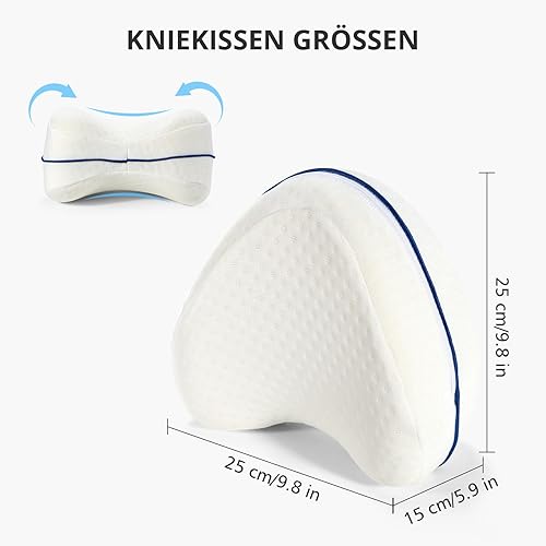 Coussins Relève-Jambes, Ergonomique Coussin Entre Jambes pour Dormir, Oreiller Jambes en Mousse Mémoire de Forme, Coussin pour Genoux Dormir sur Le Côté - Nail Gallerys