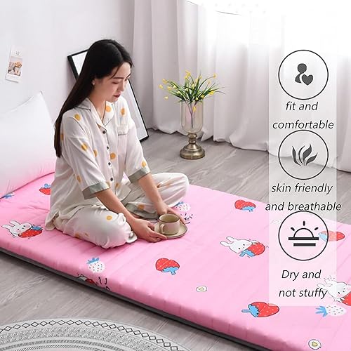 UE-MAOLU Matelas futon Japonais, Matelas de Sol épais Pliable,Matelas de Sol Tatami dortoir, Couchage De Camping Pliable Enroulable pour Le Dortoir Guest Couch (Color : A, Size : 90 x 190 cm) - Nail Gallerys