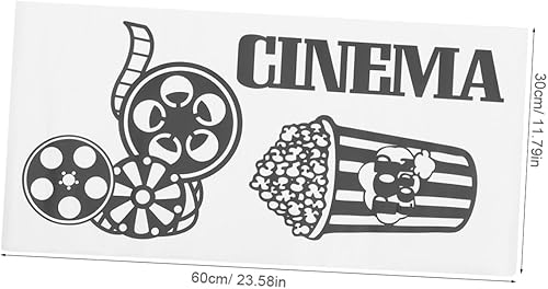 HYTROVE 1ensemble Autocollant Mural Cinéma Décoratif Stickers Muraux Amovibles Pour Salle De Cinéma Chambre Salon Et Plus Décoration Vintage Et Unique Pour Murs - Nail Gallerys