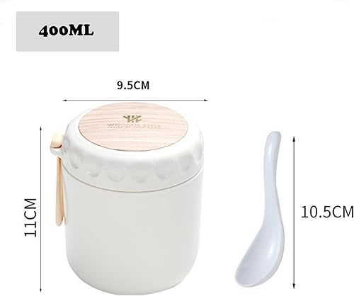 Boîte Alimentaire Isotherme,RoadLoo Lot de 2 Récipient Isotherme pour Aliments Récipient isotherme acier inoxydable 400 ml Avec Cuillère Gobelet isotherme pour la bouillie de bébé Ecole Bureau Camping - Nail Gallerys